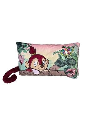Nici Monkey & Chameleon Rectangular Throw Pillow  15" x 9.5" Cushion Jungle VGUC